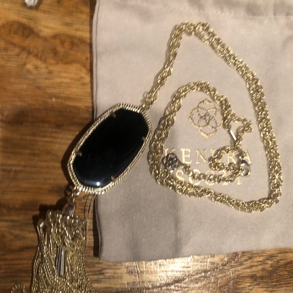 Kendra Scott Raine gold necklace iridescent stone - Picture 5 of 6